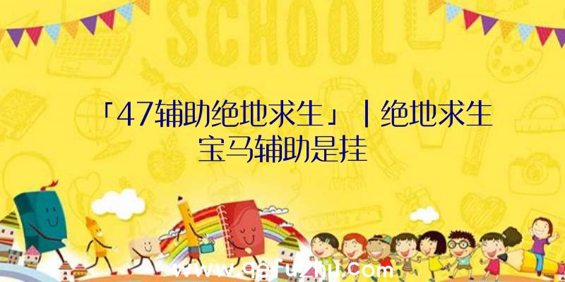 「47辅助绝地求生」|绝地求生宝马辅助是挂
